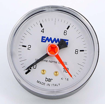 Манометр рад. 63/10(1/4" 10 бар) EMMETI